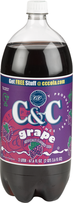 C&C  Grape Soda - 2 Liter Bottles - 8 Pack