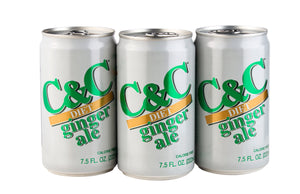 C&C Diet Ginger Ale - 7.5oz Cans - 24 Pack