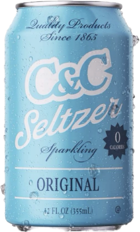 C&C Seltzer Soda - Case of 24 Cans