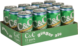 C&C Ginger Ale Soda - 12oz Cans - 12 Pack