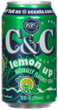 Load image into Gallery viewer, C&amp;C Lemon Up Soda - 12oz Cans - 24 Pack