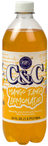 NEW! C&C Mango Tango Lemonade (Non Carbonated) - Case of 24 Bottles