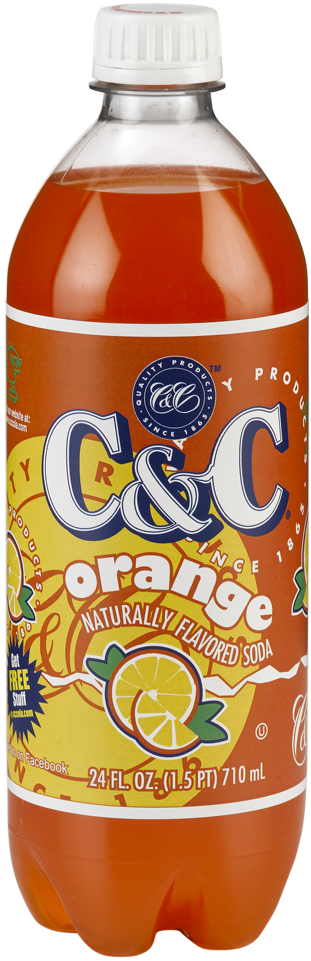 C&C Orange Soda - 24oz Bottles - 24 Pack