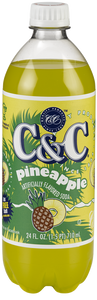 C&C Pineapple Soda - 24oz Bottles - 24 Pack