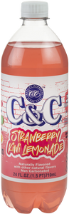 NEW! C&C Strawberry Kiwi Lemonade (Non Carbonated) - Case of 24 Bottles