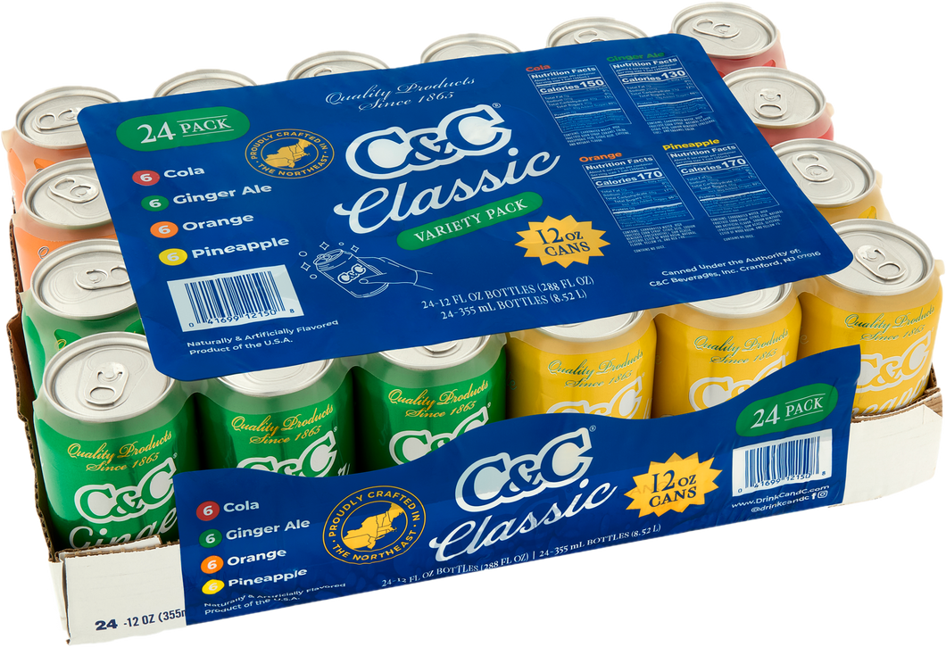 C&C Variety Pack - 12oz Cans - 24 Pack