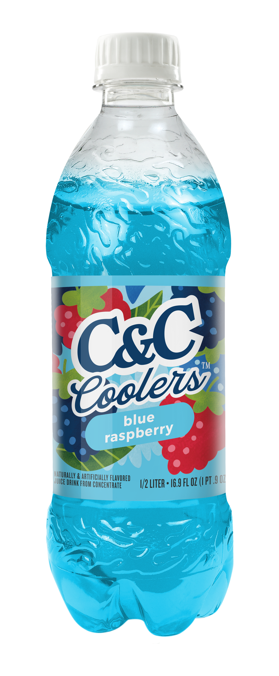 C&C Blue Raspberry Coolers - 16.9oz Bottles