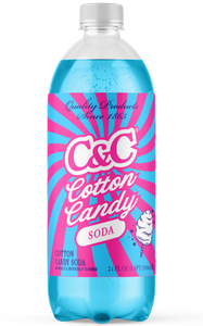 C&C Cotton Candy Soda - Case of 24 Bottles