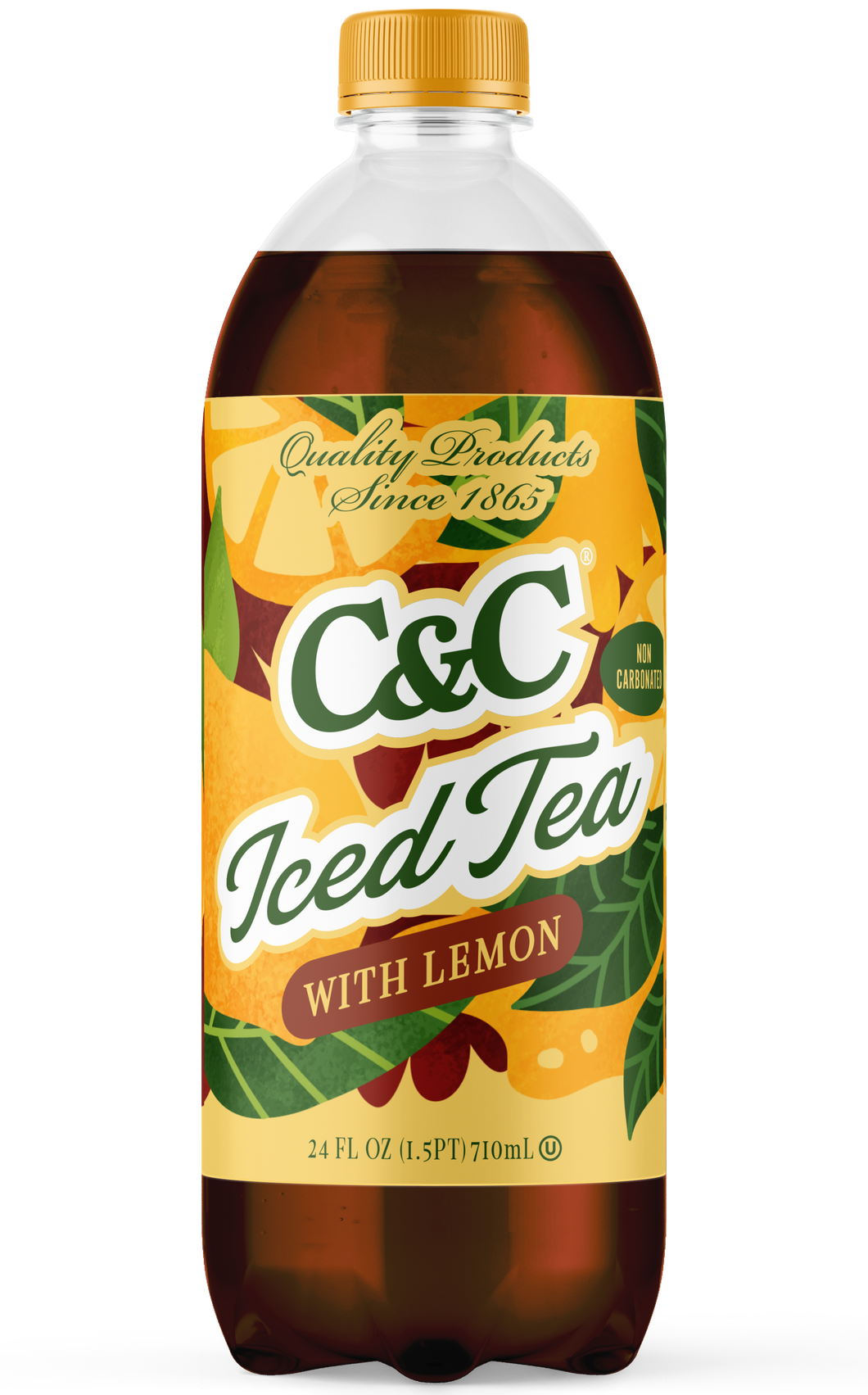 C&C Iced Tea with Lemon (Non Carbonated)- Case of 24 Bottles