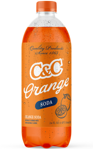 C&C Orange Soda - 24oz Bottles - 24 Pack