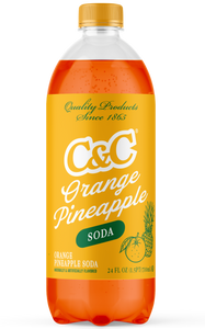 C&C Orange Pineapple Soda - 24oz Bottles - 24 Pack
