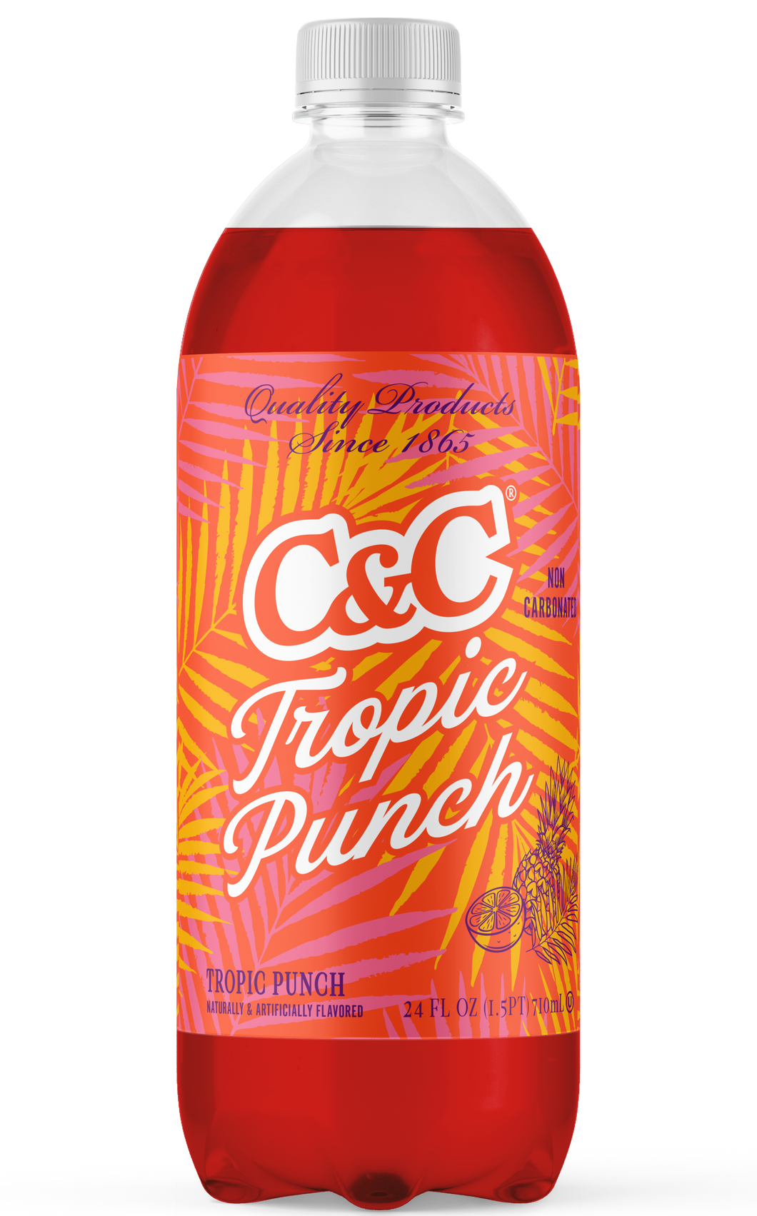 C&C Tropic Punch (Non Carbonated) - 24oz Bottles - 24 Packs