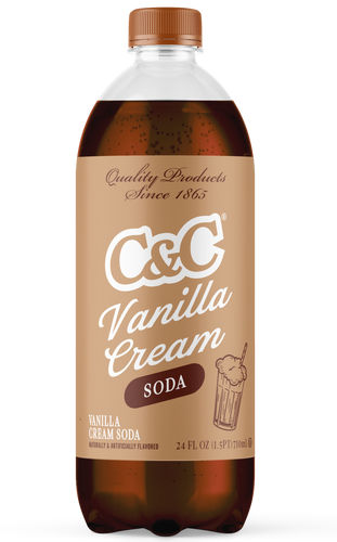 C&C Vanilla Cream - 24oz Bottles - 24 Pack