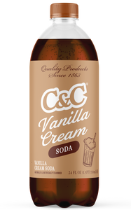 C&C Vanilla Cream - 24oz Bottles - 24 Pack