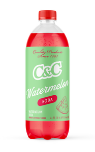 C&C Watermelon Soda - 24oz Bottles - 24 Pack