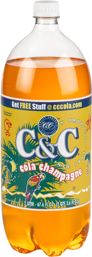 C&C Cola Champagne Soda - 2 Liter Bottles - 8 Pack