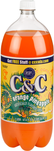C&C Orange Pineapple Soda - 2 Liter Bottles - 8 Pack