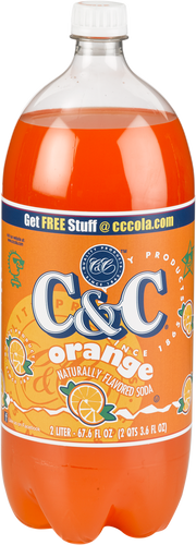 C&C Orange Soda - 2 Liter Bottles - 8 Pack