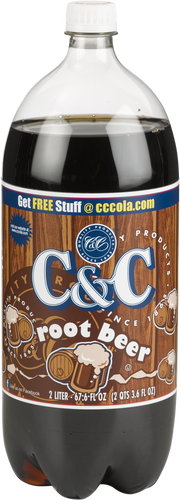 C&C Root Beer Soda - 2 Liter Bottles - 8 Pack