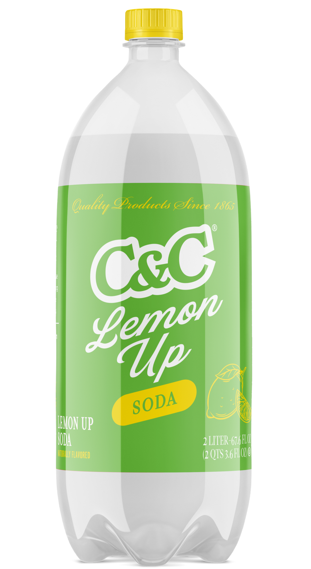 C&C Lemon Up Soda - 2 Liter Bottles - 8 Pack