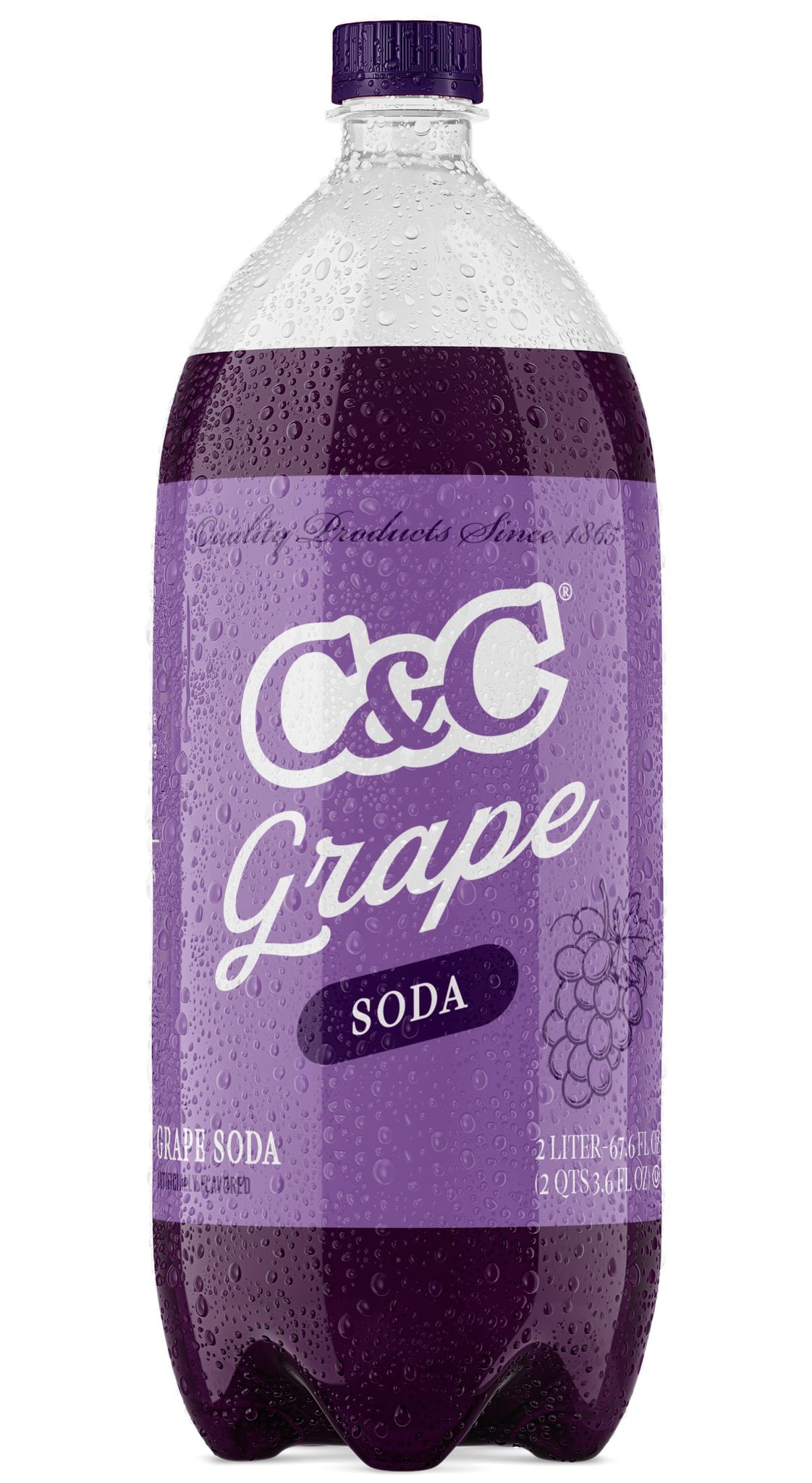 C&C Grape Soda - 2 Liter Bottles - 8 Pack – C&C Soda Company