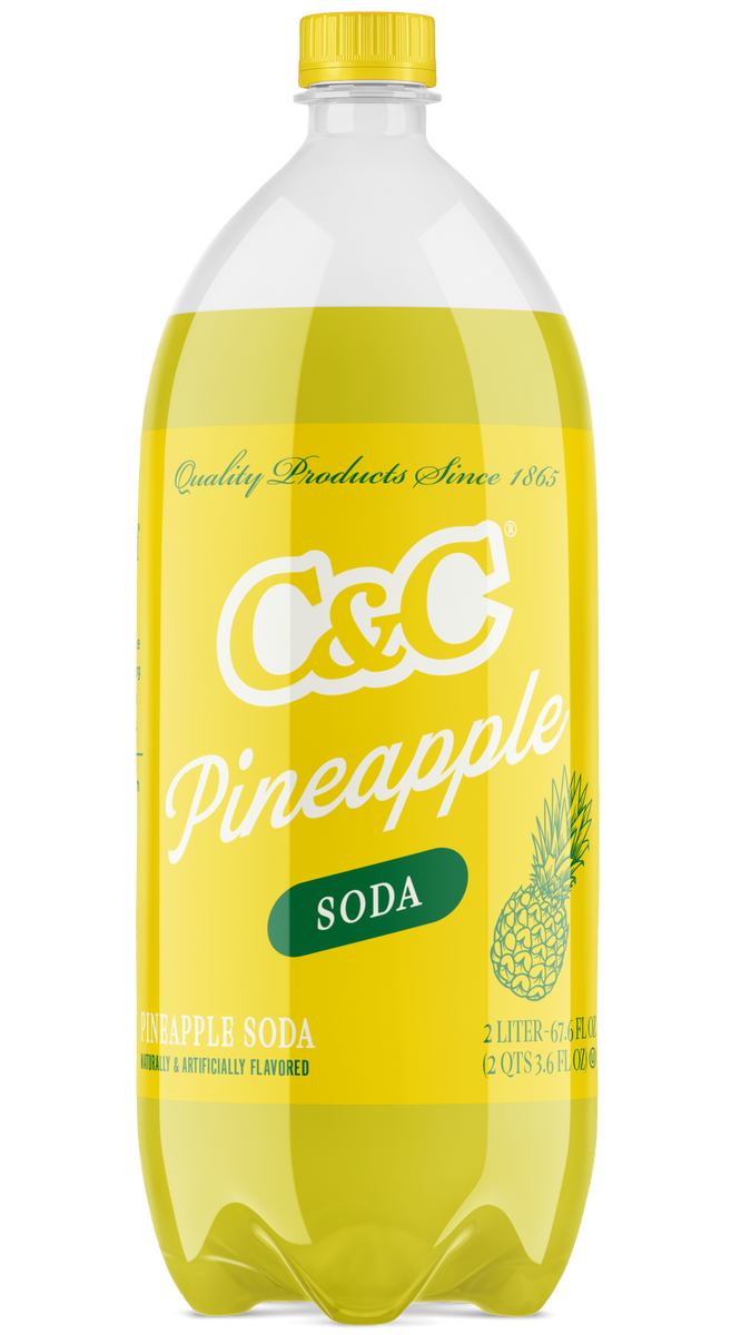 C&C Pineapple Soda - 2 Liter Bottles - 8 Pack – C&C Cola & Exotic Sodas