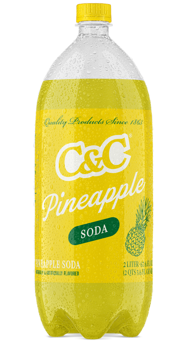 C&C Pineapple Soda - 2 Liter Bottles - 8 Pack – C&C Cola & Exotic Sodas