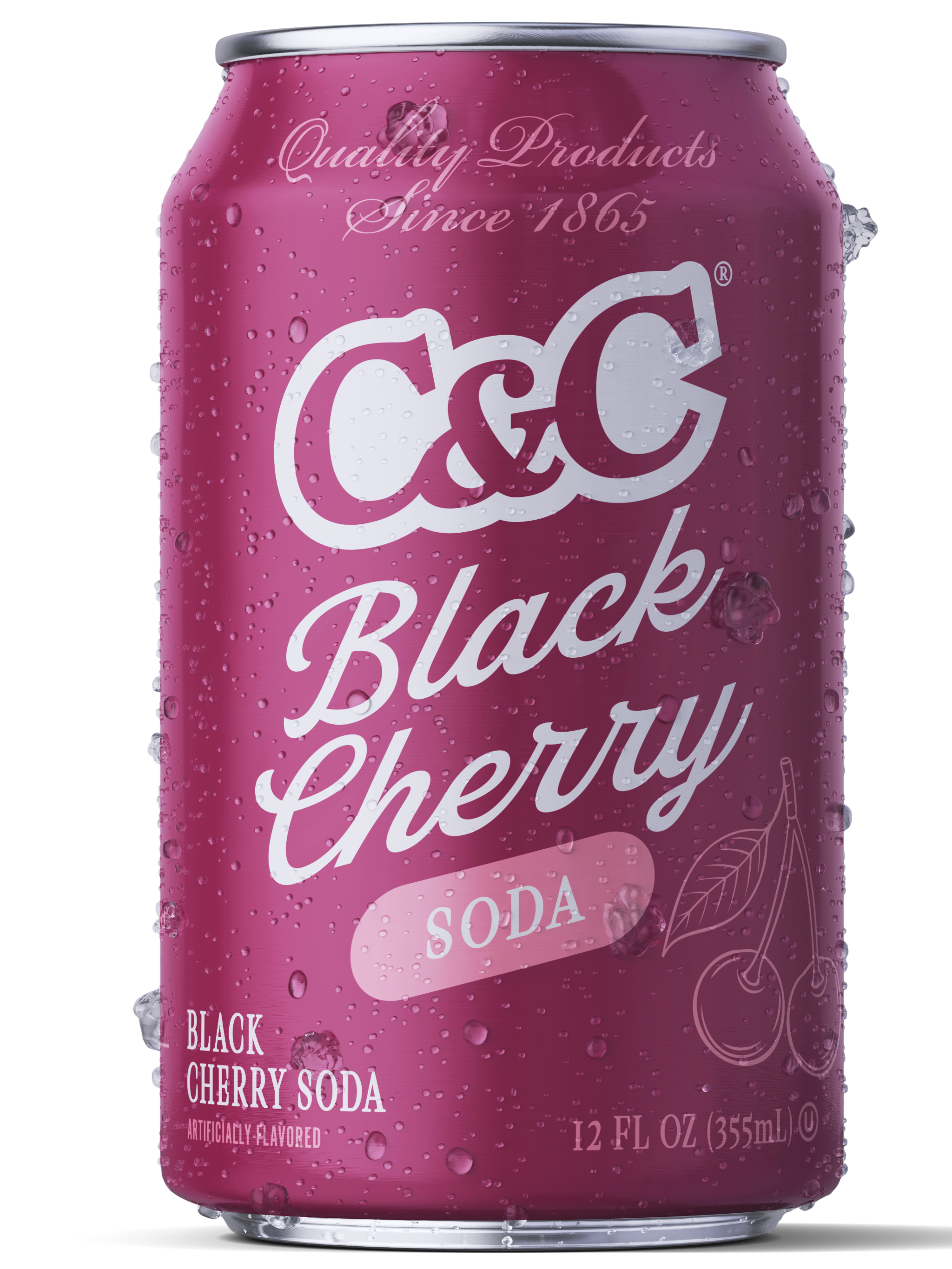 C&C Black Cherry - 12oz Cans - 24 Pack