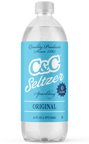 C&C Seltzer Soda - 24oz Bottles - 24 Pack