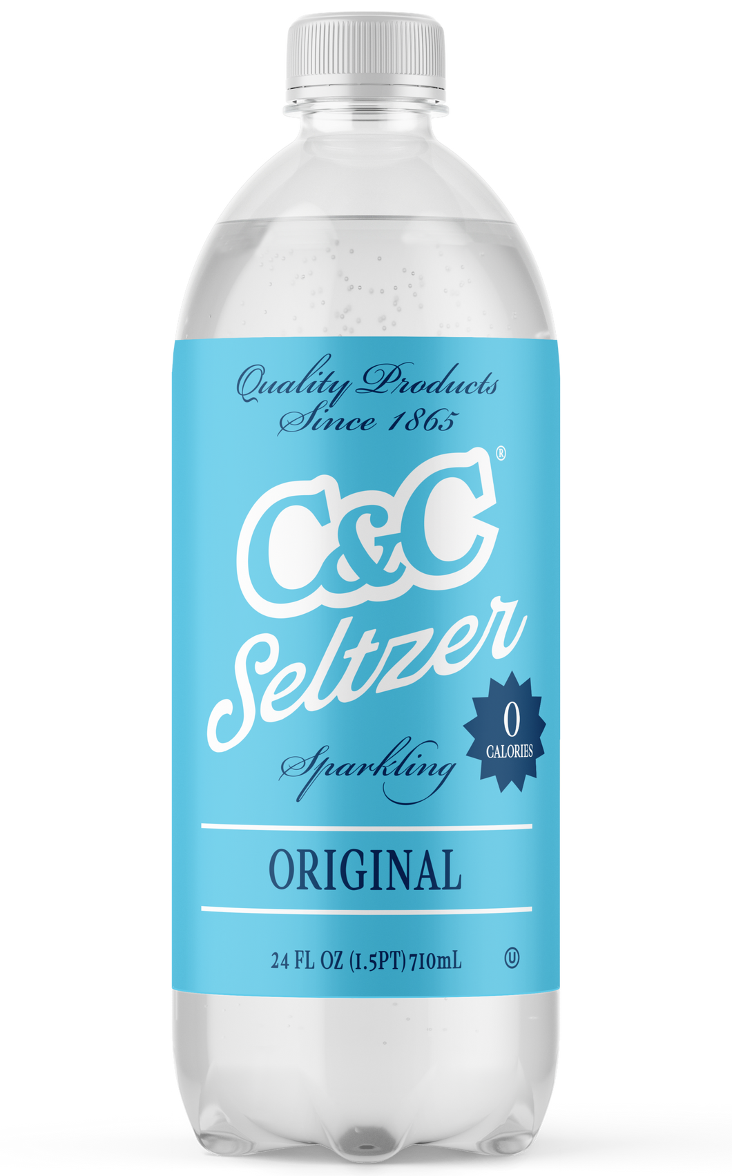 C&C Seltzer Soda - 24oz Bottles - 24 Pack