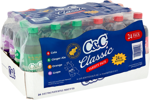 C&C Classic Variety Pack - Case of 24 Bottles
