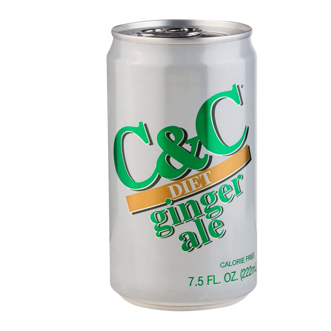 C&C Diet Ginger Ale - 7.5oz Cans - 24 Pack