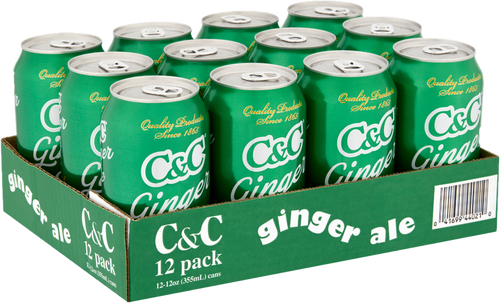 C&C Ginger Ale Soda - 12oz Cans - 12 Pack