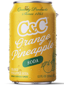 C&C Orange Pineapple Soda - 12oz Cans - 24 Pack