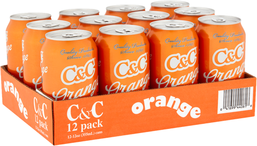 C&C Orange Soda - 12oz Cans - 12 Pack