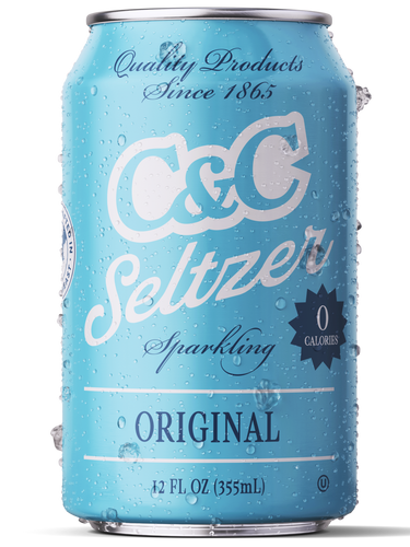C&C Seltzer Soda - Case of 24 Cans