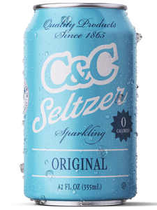 C&C Seltzer Soda - Case of 24 Cans