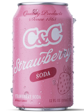 Load image into Gallery viewer, C&amp;C Strawberry Soda - 12oz Cans - 24 Pack