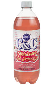 NEW! C&C Strawberry Kiwi Lemonade (Non Carbonated) - Case of 24 Bottles