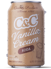 C&C Vanilla Cream Soda - 12oz Cans - 24 Pack
