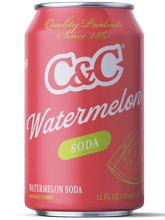 Load image into Gallery viewer, C&amp;C Watermelon Soda - 12oz Cans - 24 Pack