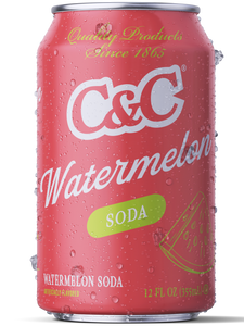 C&C Watermelon Soda - 12oz Cans - 24 Pack