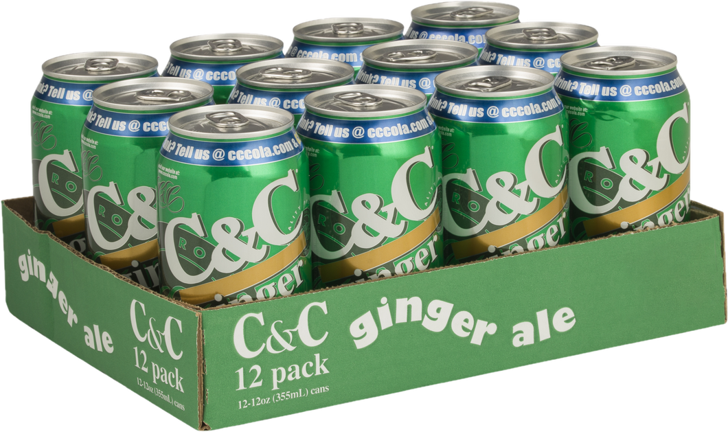 C&C Ginger Ale Soda - 12oz Cans - 12 Pack
