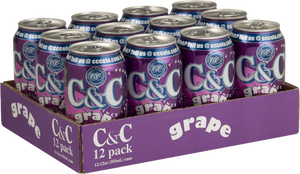 C&C Grape Soda - 12oz Cans - 12 Pack