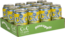 Load image into Gallery viewer, C&amp;C Pineapple Soda - 12oz Cans - 12 Pack