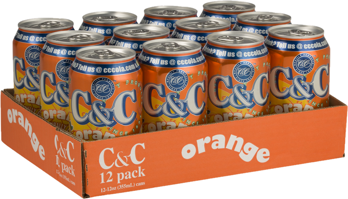 C&C Orange Soda - 12oz Cans - 12 Pack
