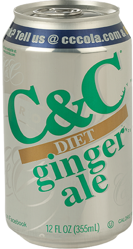 C&C Diet Ginger Ale Soda - Case of 24 Cans