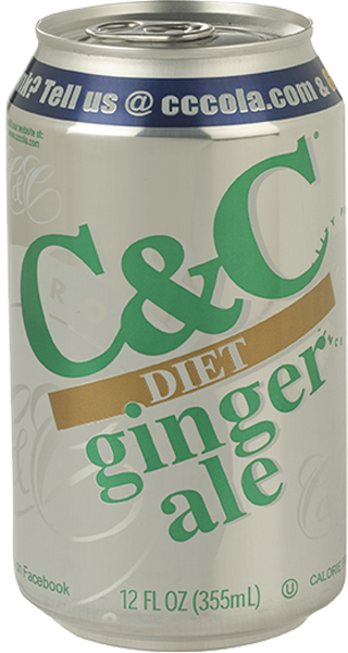 C&C Diet Ginger Ale Soda - 12oz Cans - 24 Pack