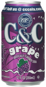C&C Grape Soda - 12oz Cans - 24 Pack