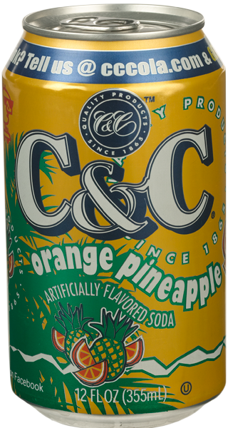 C&C Orange Pineapple Soda - Case of 24 Cans